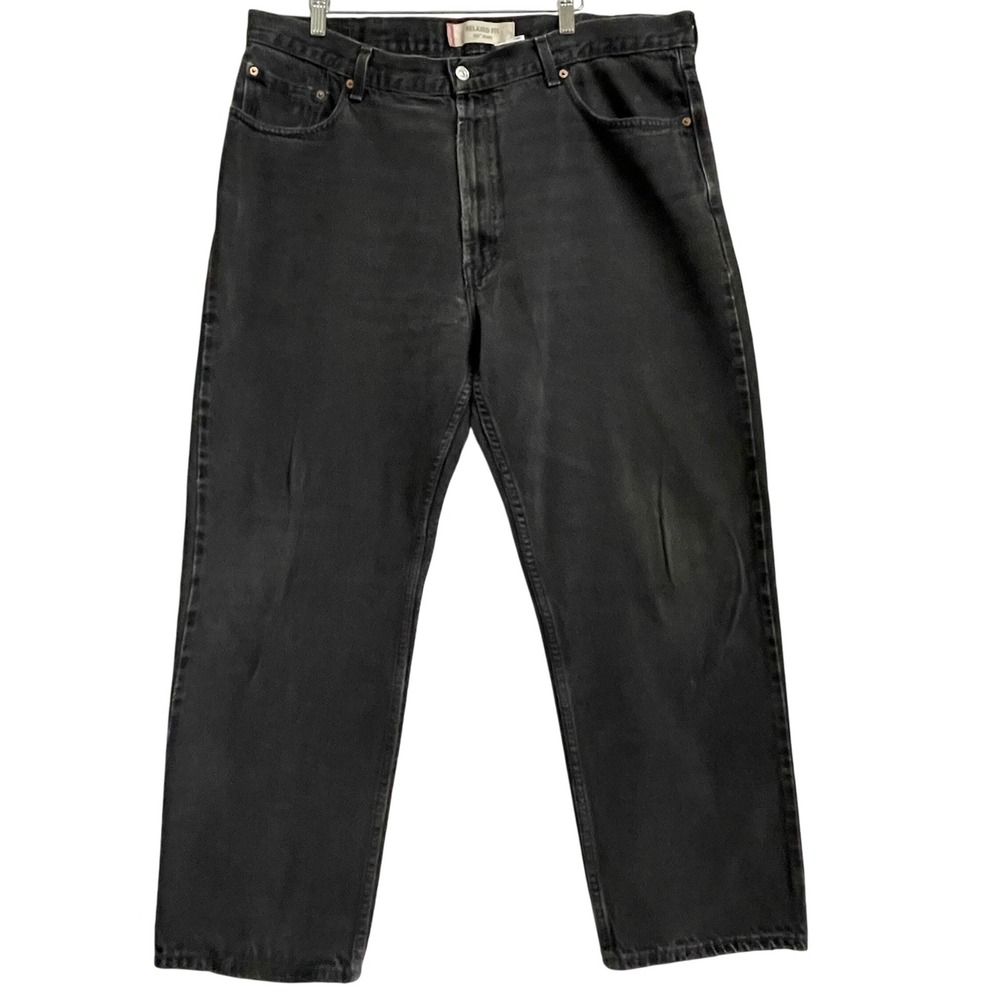 Levi's 550 Relaxed Fit Black Jeans W40 L30 Made in Mexico 100% Cotton
